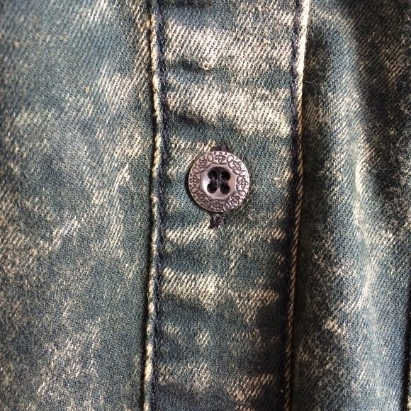 Miss Me Sheer Block Tunic Blouse Small Dye Black Rhinestones Long Sleeve NWT - Picture 4 of 7